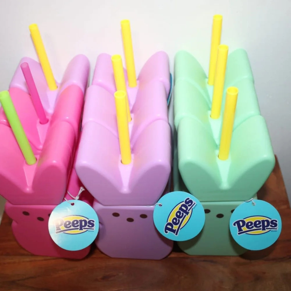 Bunny Shaped Party Cups - Pink, Purple, and Green